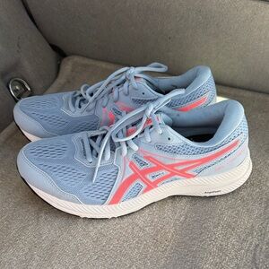 ASICS Gel-Contend 7 running shoes in Blue Mist Blazing Coral Women’s 11 NWOT